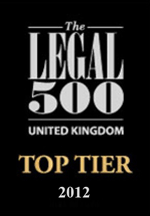 legal500uk recommended 2012 tier 150
